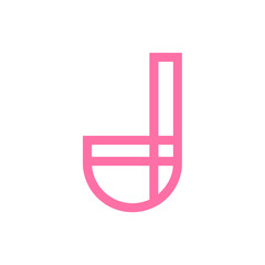 Monogram design vector logo. Monogram initial letter mark J logo design. Monogram design vector logo. Monogram initial letter mark J logo design simple J monogram