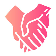 holding hand Gradient icon
