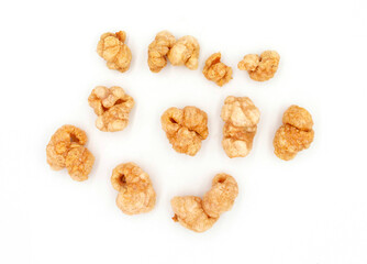 isolated pork rinds on white background