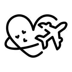 honeymoon Line Icon