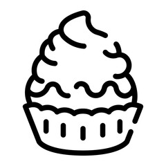 cupcake Line Icon