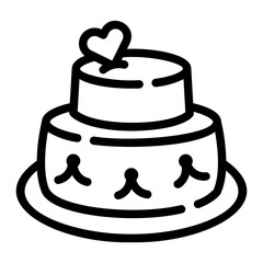 wedding cake Line Icon