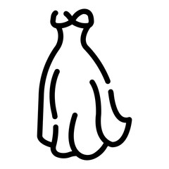 wedding dress Line Icon