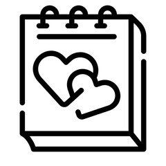 wedding day Line Icon