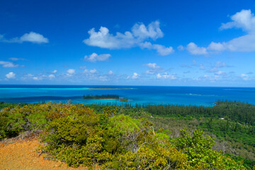 Sapphire Pacific Ocean from Mount pic Nga Tropical