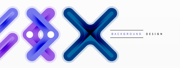 Obraz premium Cross line background minimal geometric template. Design for wallpaper, banner, background, landing page, wall art, invitation, prints, posters