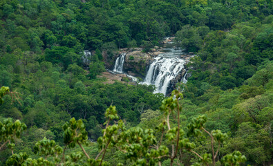 waterfall in the mountains