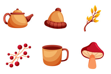 Set Collection of Autumn Element