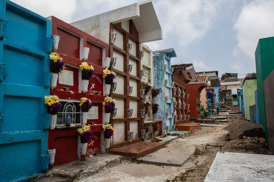 Solola colorful graveyard in Guatemala