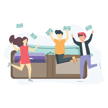 Financial freedom illustration useable for both ios android and web