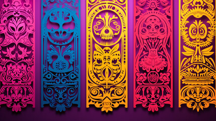 Papel Picado Banners: Intricate Cut-Out Designs