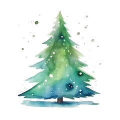 Fototapeta premium christmas tree with snow