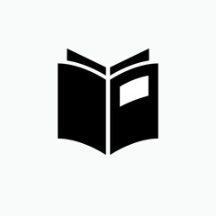 Book Icon. Literature, Library. Manual Guidance Symbol - Vector. 