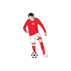 Obraz premium a man is playing ball and dribbling 4