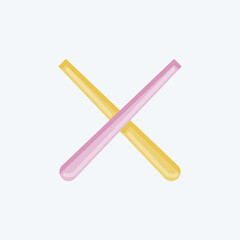 Icon Pool Cue. related to Sports Equipment symbol. flat style. simple design editable. simple illustration