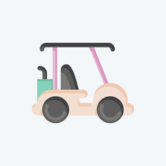 Icon Golf Cart. related to Sports Equipment symbol. flat style. simple design editable. simple illustration