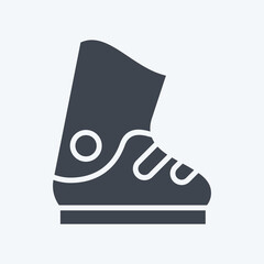 Icon Ski Boots. related to Sports Equipment symbol. glyph style. simple design editable. simple illustration