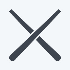 Icon Pool Cue. related to Sports Equipment symbol. glyph style. simple design editable. simple illustration