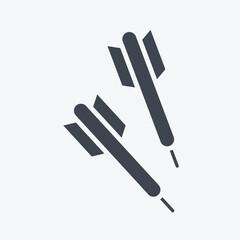 Icon Darts. related to Sports Equipment symbol. glyph style. simple design editable. simple illustration