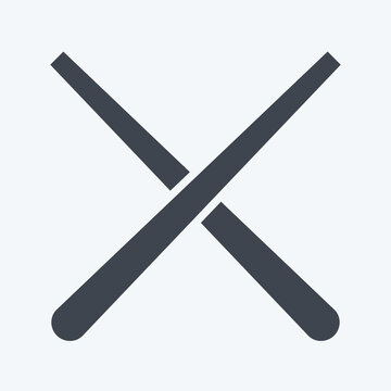 recommend clip art: Icon Pool Cue. related to Sports Equipment symbol. glyph style. simple design editable. simple illustration