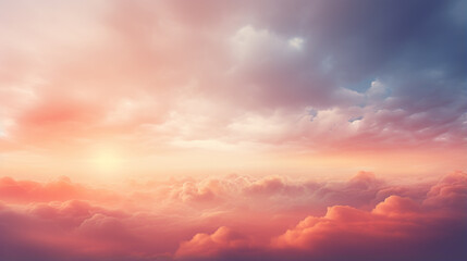 Naklejka na ściany i meble Sunrise background with colorful morning sky. 