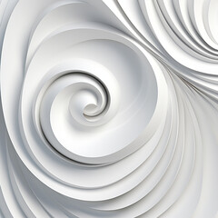 abstract white background with spiral 3d