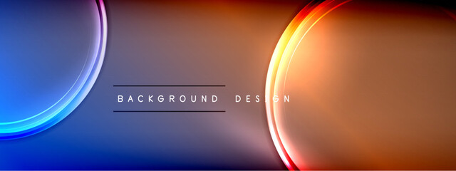 Vector abstract background - liquid transparent bubble shapes on fluid gradient with shadows and light effects