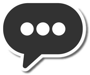 Naklejka premium Digital png illustration of text bubble on transparent background