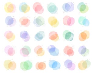 水彩ドロップフレームセット © maruha