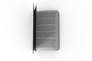 Digital png illustration of opened book on transparent background