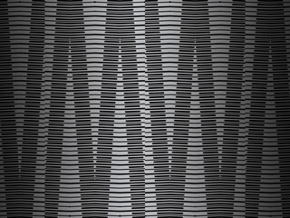 Black metal texture steel background. Perforated metal sheet.