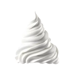 Fototapeten Whipped cream isolated on transparent or white background, png © Shrimpers Design