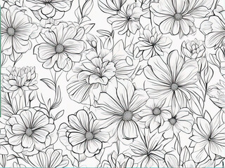bouquet of flowers in white background with Generative AI.