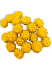 View from above. A cluster of Tansy(medicinal herb flower) isolated on transparent background. Insect Repellent. 