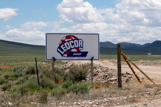 A Ledcor Group of Companies sign is seen in Nevada, USA - June 4, 2023. Ledcor Group of Companies is a construction company. 