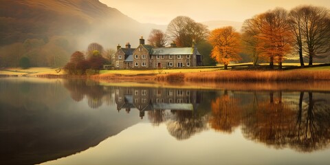 Crystal clear morning reflections, Lakes District, England