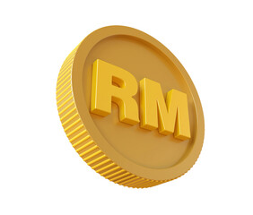 Ringgit Malaysian Gold Coin 3d