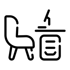 workplace Line Icon