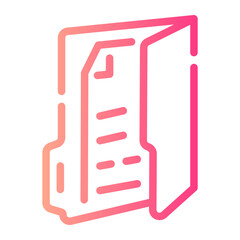 dossier Line Gradient Icon