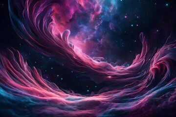 a captivating 3D abstract background that resembles an ethereal cosmic galaxy.