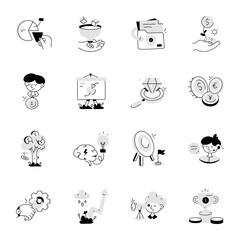 Bundle of Startup Hand Drawn Icons

