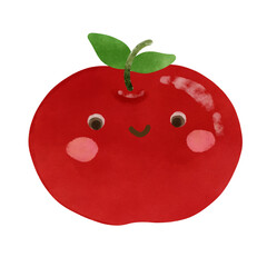 red apple with leaf