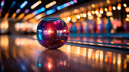 colorful glass ball of christmas lights on the table