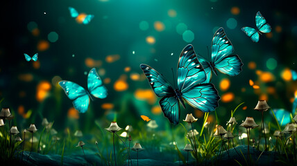 blue butterfly on a flower