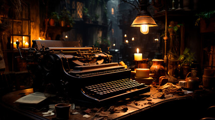 still life of a typewriter