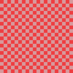 Vector illustration of a checkered fabric pattern with geometric design, seamless and without connected elements.