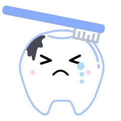 かわいい歯のデフォルメイラスト