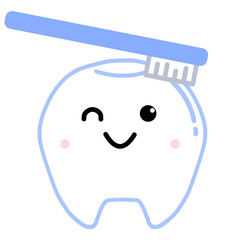 かわいい歯のデフォルメイラスト