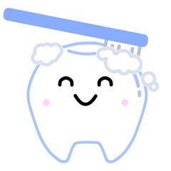 かわいい歯のデフォルメイラスト