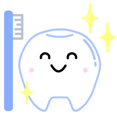 かわいい歯のデフォルメイラスト